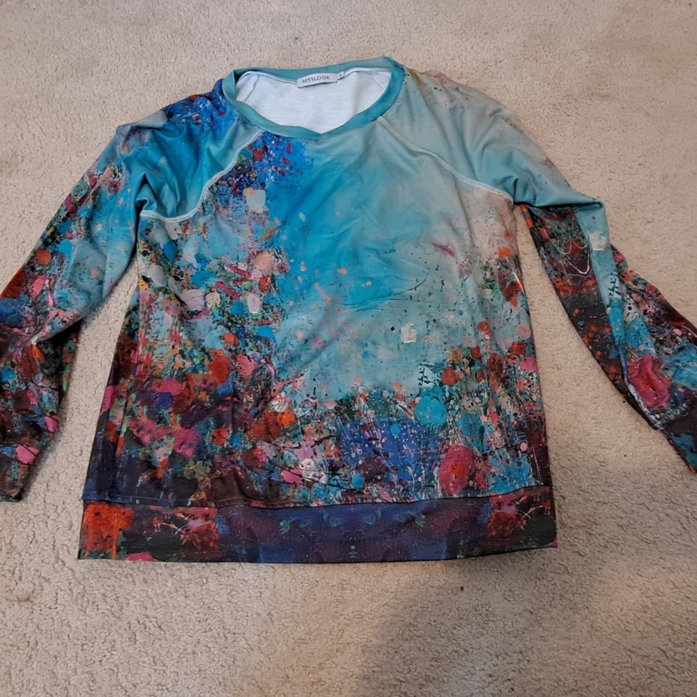 Vintage floral long sleeve shirt